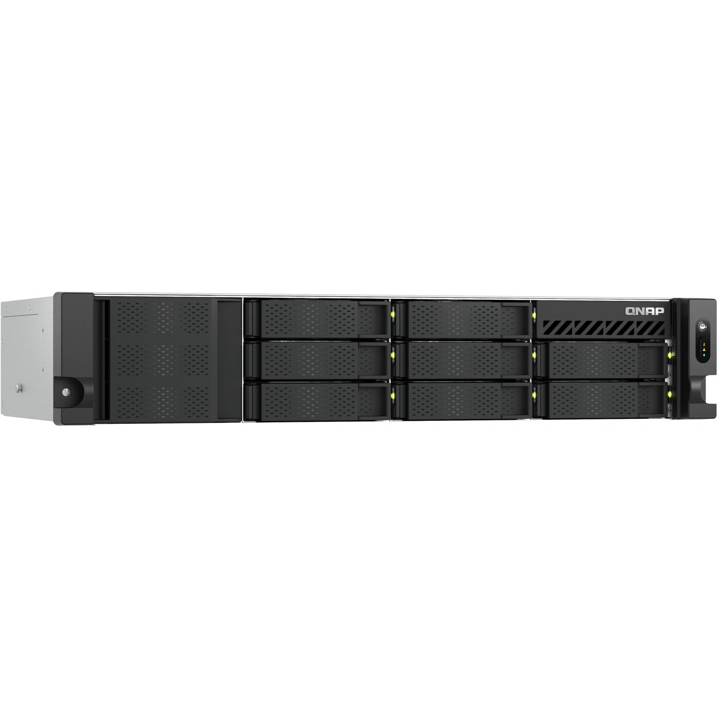 QNAP TS-855eU-RP-8G 8-bay short depth rackmount NAS Intel Atom C5125 8C 2.8GHz 8GB RAM 2x2.5GbE 2xM.2 2280 2xPCIe Gen3 1x250W R PSU