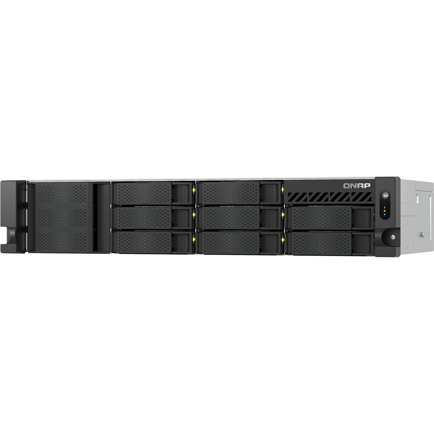 QNAP TS-855eU-RP-8G 8-bay short depth rackmount NAS Intel Atom C5125 8C 2.8GHz 8GB RAM 2x2.5GbE 2xM.2 2280 2xPCIe Gen3 1x250W R PSU