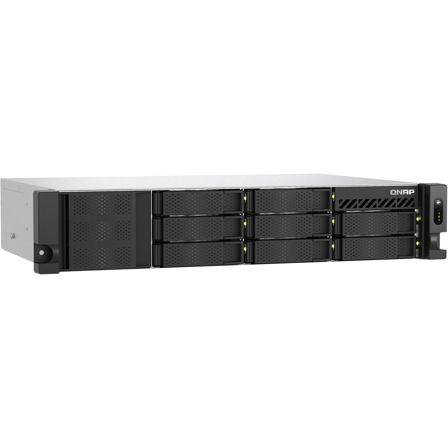 QNAP TS-855eU-RP-8G 8-bay short depth rackmount NAS Intel Atom C5125 8C 2.8GHz 8GB RAM 2x2.5GbE 2xM.2 2280 2xPCIe Gen3 1x250W R PSU