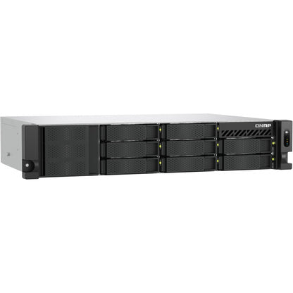QNAP TS-855eU-RP-8G 8-bay short depth rackmount NAS Intel Atom C5125 8C 2.8GHz 8GB RAM 2x2.5GbE 2xM.2 2280 2xPCIe Gen3 1x250W R PSU