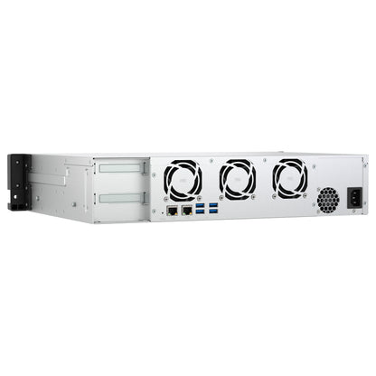 QNAP TS-855eU-8G 8-bay short depth rackmount NAS Intel Atom C5125 8C 2.8GHz 8GB RAM 2x2.5GbE 2xM.2 2280 2xPCIe Gen3 PSU
