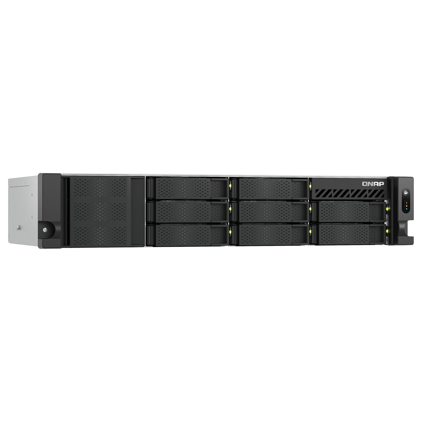QNAP TS-855eU-8G 8-bay short depth rackmount NAS Intel Atom C5125 8C 2.8GHz 8GB RAM 2x2.5GbE 2xM.2 2280 2xPCIe Gen3 PSU