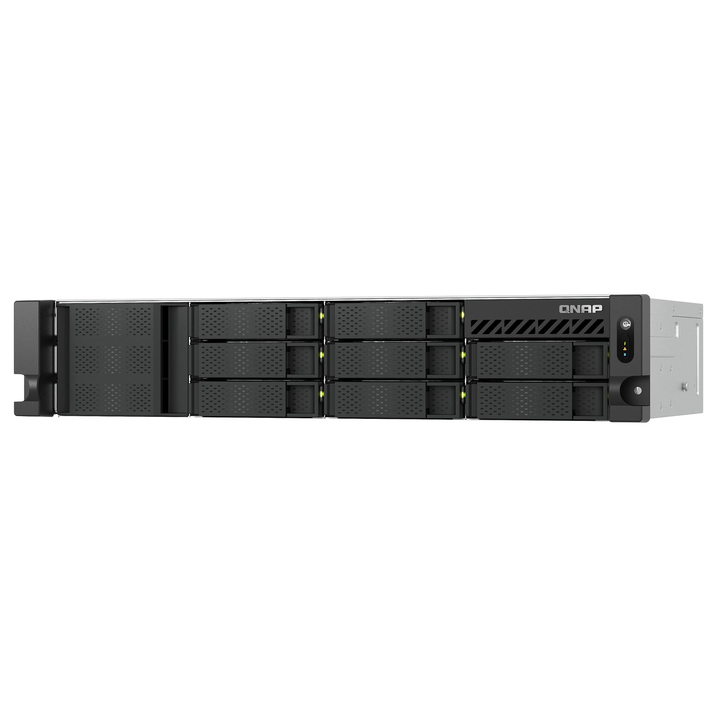 QNAP TS-855eU-8G 8-bay short depth rackmount NAS Intel Atom C5125 8C 2.8GHz 8GB RAM 2x2.5GbE 2xM.2 2280 2xPCIe Gen3 PSU