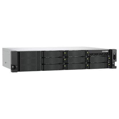 QNAP TS-855eU-8G 8-bay short depth rackmount NAS Intel Atom C5125 8C 2.8GHz 8GB RAM 2x2.5GbE 2xM.2 2280 2xPCIe Gen3 PSU