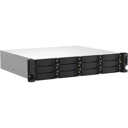 QNAP TS-1264U-RP-8G 2U 12-Bay rackmount NAS Intel Celeron N5095 quad-core 8GB onboard not expandable 12x3.5/2.5 SATA 2x300W r PSU
