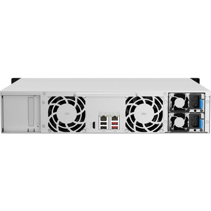 QNAP TS-1264U-RP-8G 2U 12-Bay rackmount NAS Intel Celeron N5095 quad-core 8GB onboard not expandable 12x3.5/2.5 SATA 2x300W r PSU