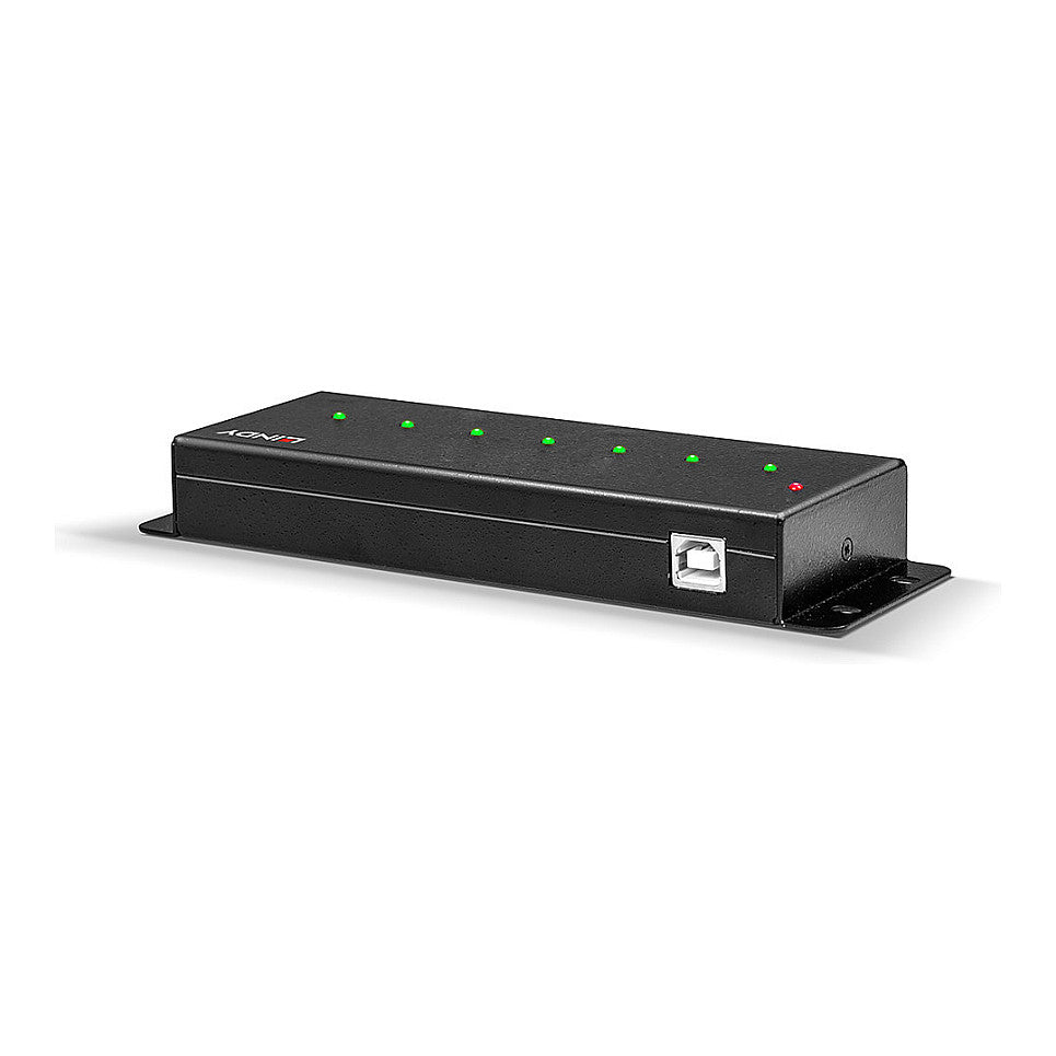LINDY USB HUB 7x Lindy USB Metall Hub 2.0 Industrial