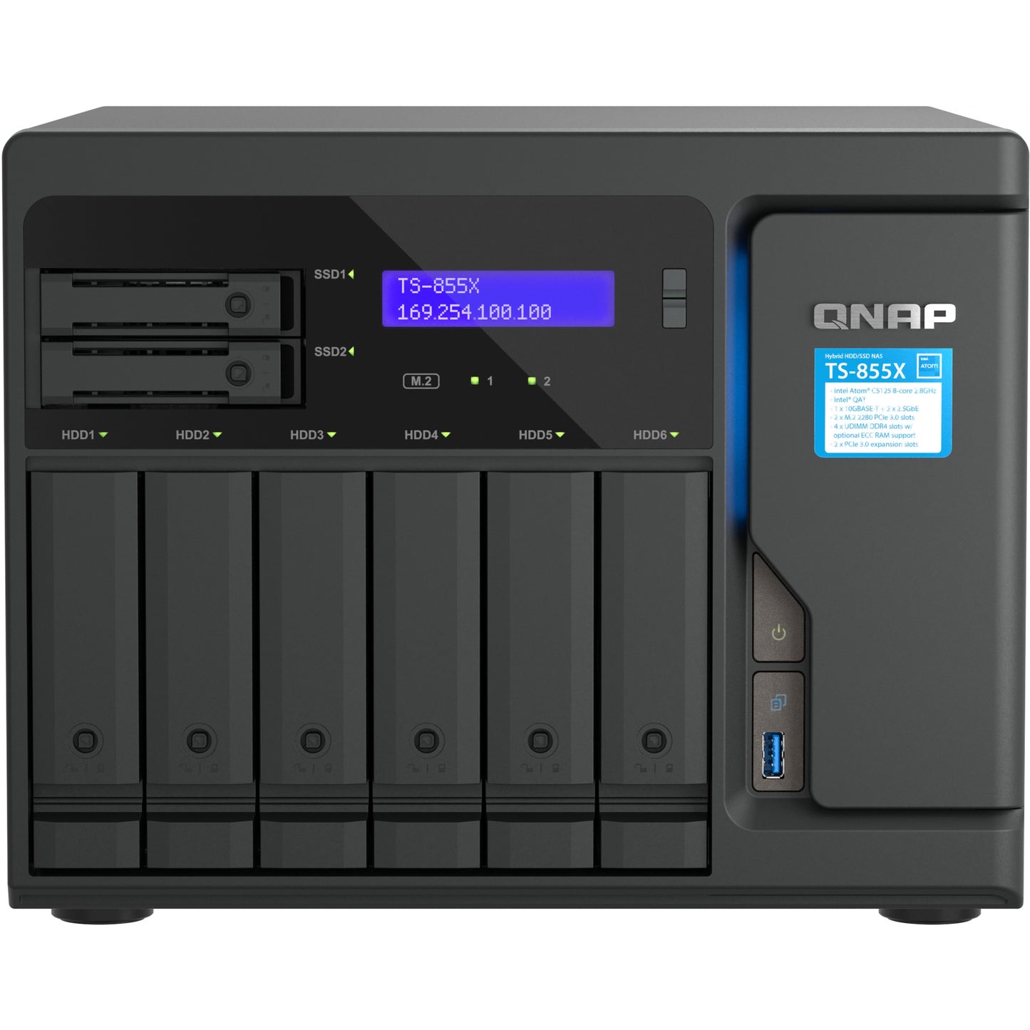 QNAP TS-855X-8G 8 Bay tower NAS Intel Atom C5125 8GB DDR4
