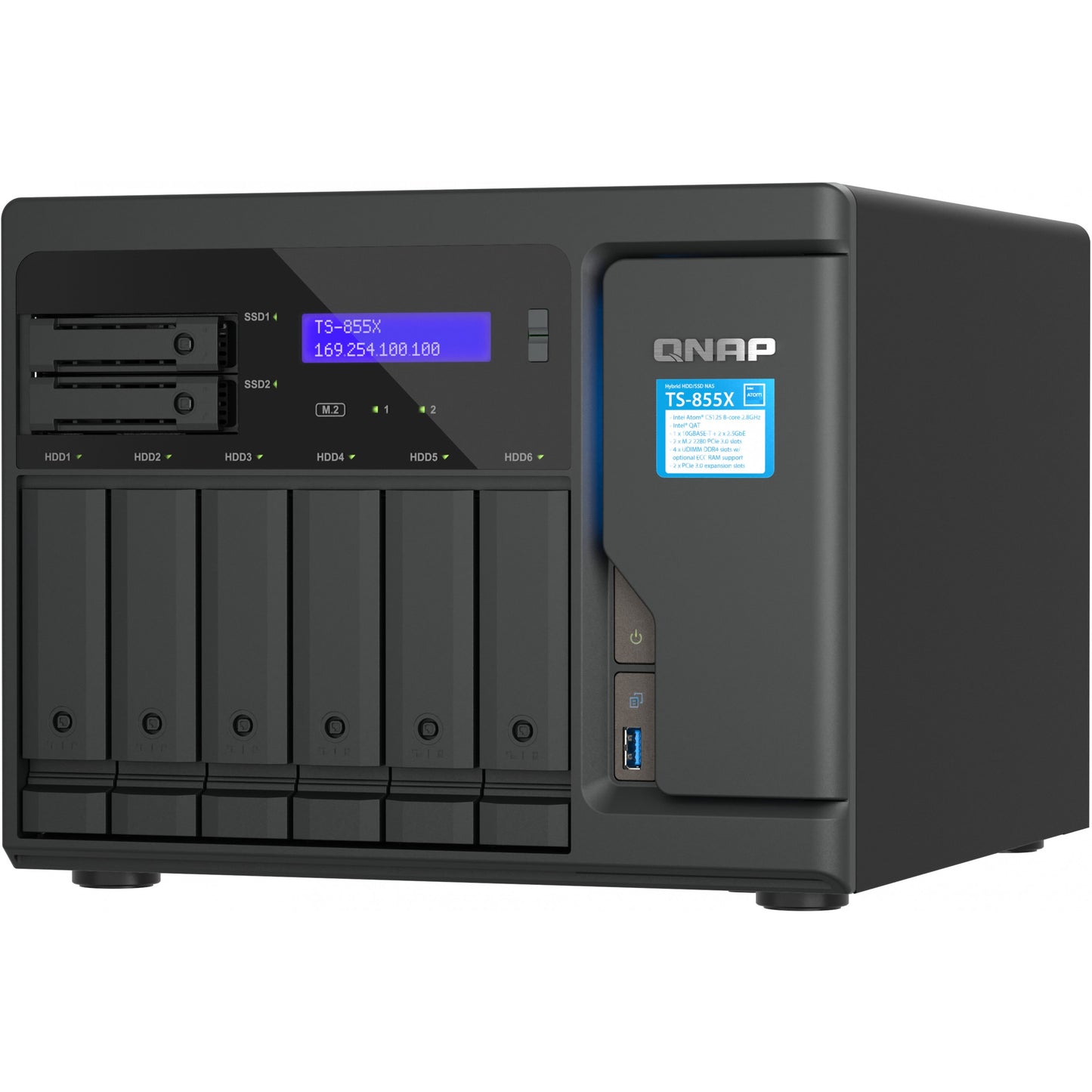 QNAP TS-855X-8G 8 Bay tower NAS Intel Atom C5125 8GB DDR4