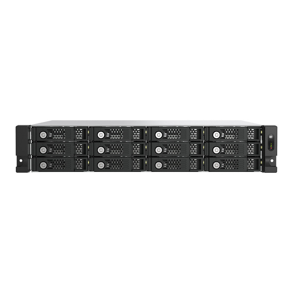 QNAP TL-R1200PES-RP 12-bay 2U rackmount PCIe interface SATA JBOD expansion enclosure 6,35/8,89cm 2,5/3,5Zoll