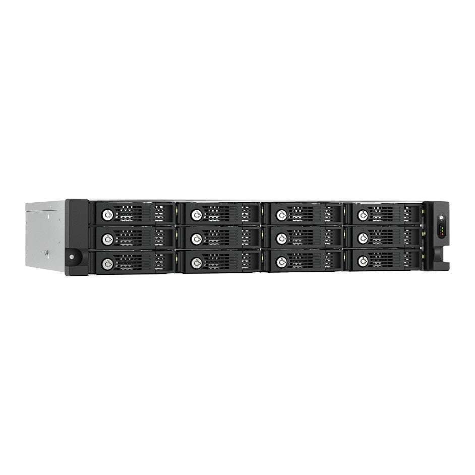 QNAP TL-R1200PES-RP 12-bay 2U rackmount PCIe interface SATA JBOD expansion enclosure 6,35/8,89cm 2,5/3,5Zoll