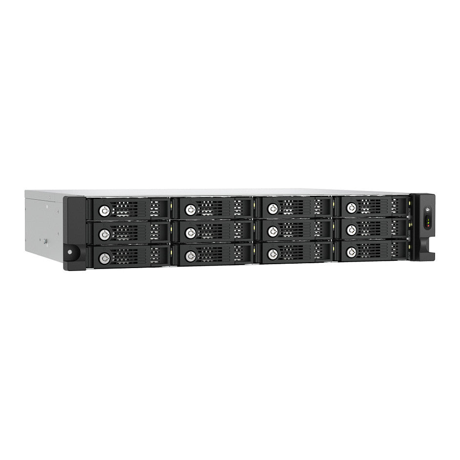 QNAP TL-R1200PES-RP 12-bay 2U rackmount PCIe interface SATA JBOD expansion enclosure 6,35/8,89cm 2,5/3,5Zoll