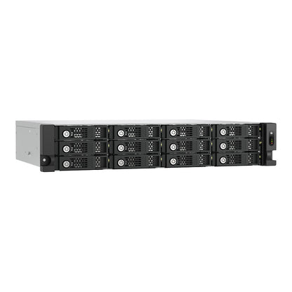 QNAP TL-R1200PES-RP 12-bay 2U rackmount PCIe interface SATA JBOD expansion enclosure 6,35/8,89cm 2,5/3,5Zoll