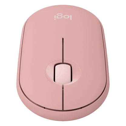 Logitech Pebble Mouse 2 M350s Mouse optical 3 buttons wireless Bluetooth 5.2 LE tonal rose