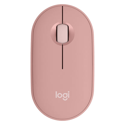 Logitech Pebble Mouse 2 M350s Mouse optical 3 buttons wireless Bluetooth 5.2 LE tonal rose