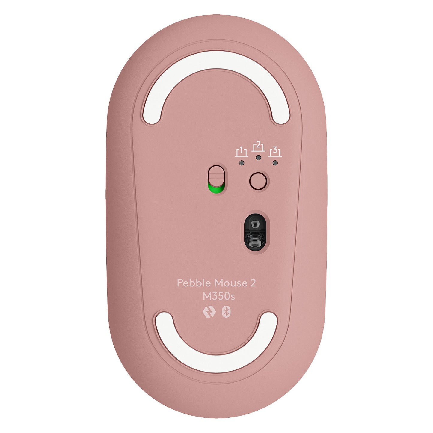 Logitech Pebble Mouse 2 M350s Mouse optical 3 buttons wireless Bluetooth 5.2 LE tonal rose