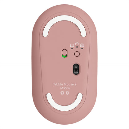 Logitech Pebble Mouse 2 M350s Mouse optical 3 buttons wireless Bluetooth 5.2 LE tonal rose
