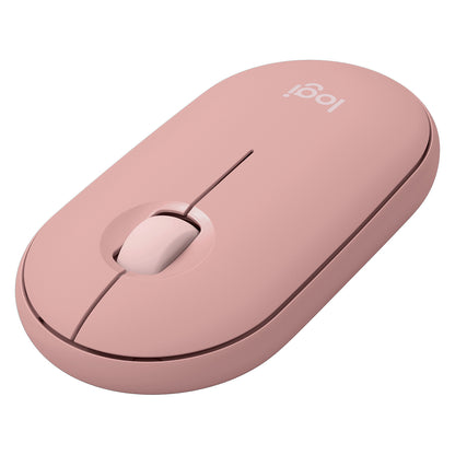 Logitech Pebble Mouse 2 M350s Mouse optical 3 buttons wireless Bluetooth 5.2 LE tonal rose