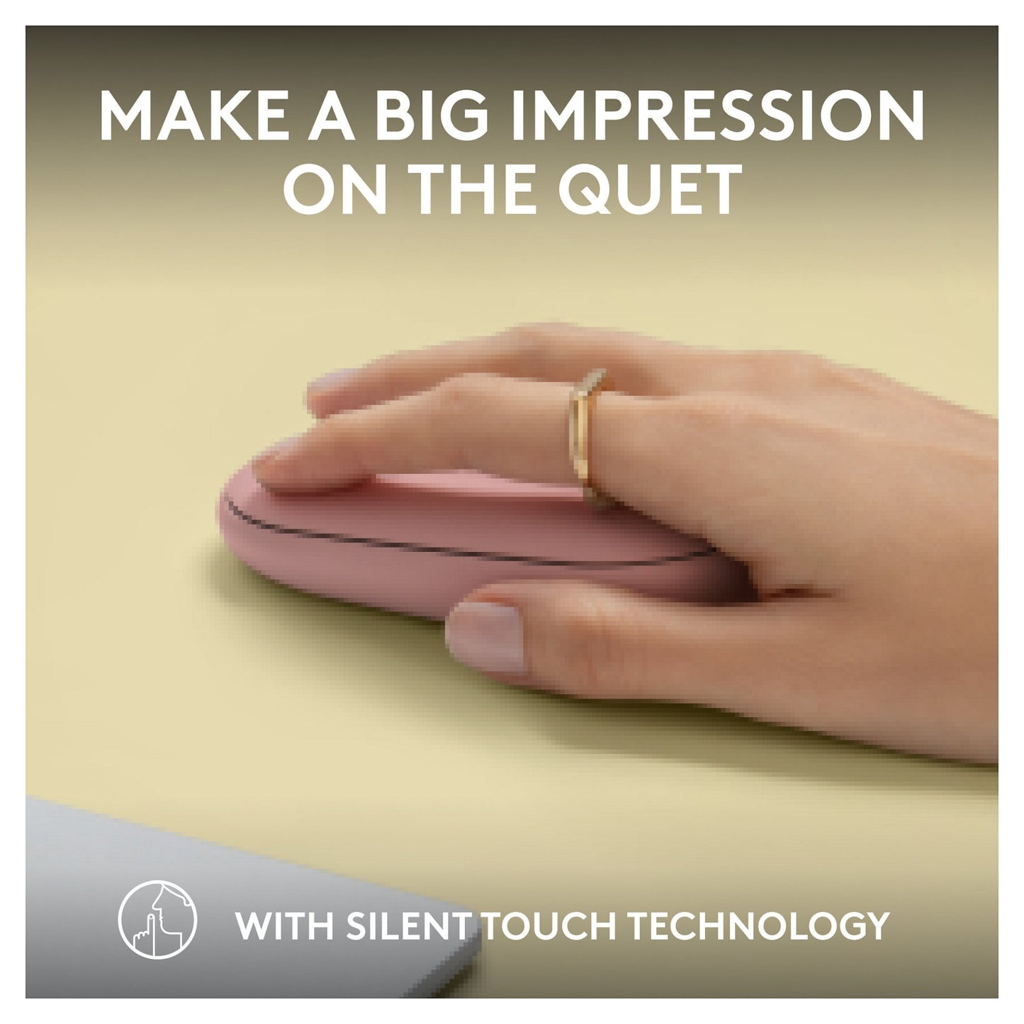 Logitech Pebble Mouse 2 M350s Mouse optical 3 buttons wireless Bluetooth 5.2 LE tonal rose