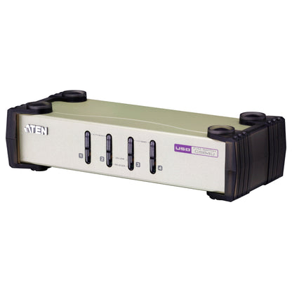 KVM Desktop Switch 4-Port USB - PS/2 VGA KVM Switch (KVM Cables included) ATEN