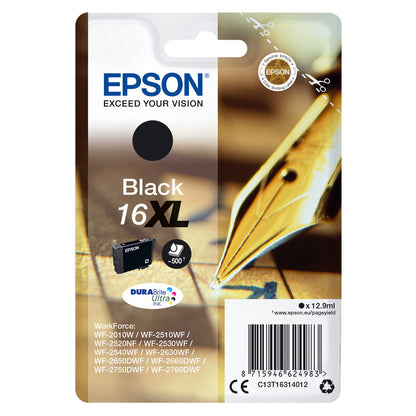 Epson Tinte 16XL C13T16314012 Schwarz bis zu 500 Seiten