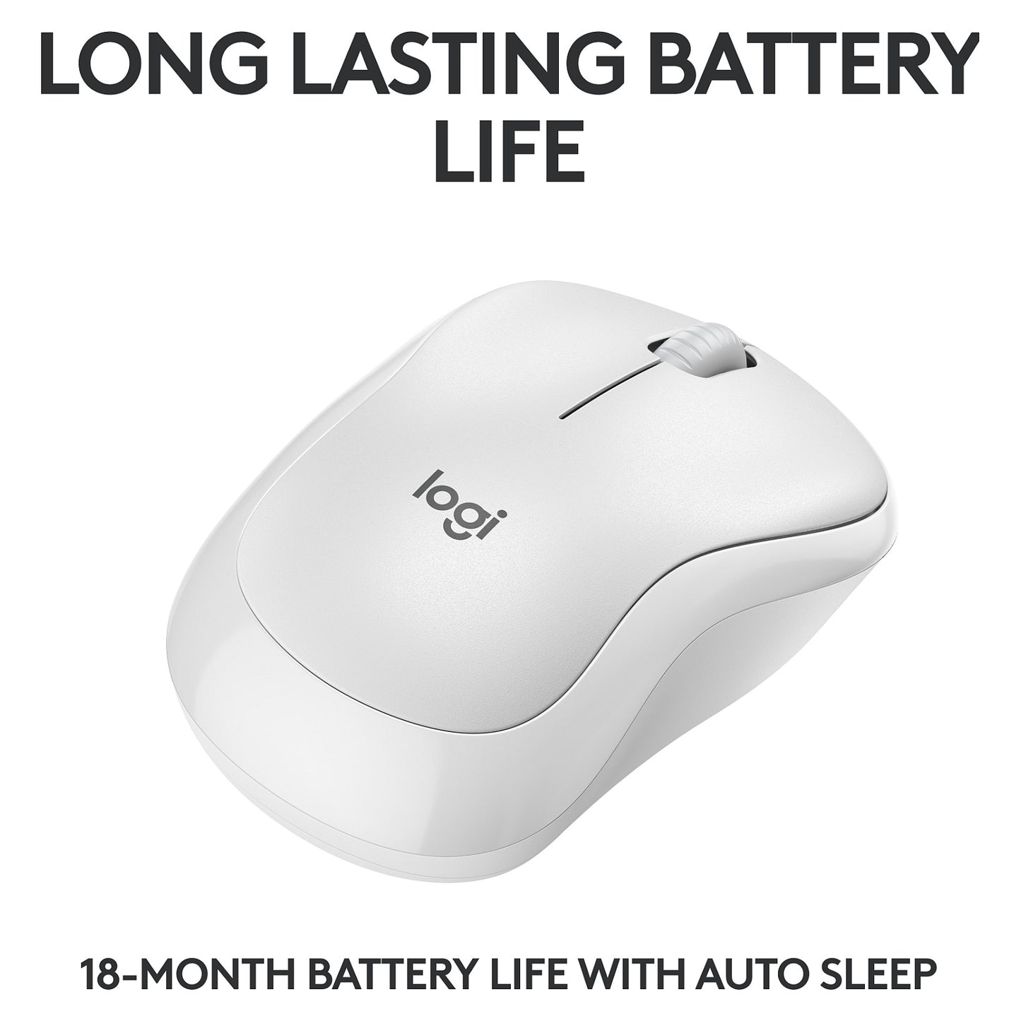 Logitech M240 Silent Mouse right and left-handed optical 3 buttons wireless Bluetooth off-white