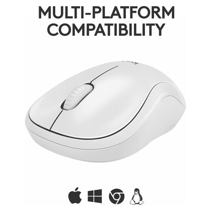 Logitech M240 Silent Mouse right and left-handed optical 3 buttons wireless Bluetooth off-white