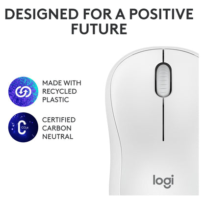 Logitech M240 Silent Mouse right and left-handed optical 3 buttons wireless Bluetooth off-white