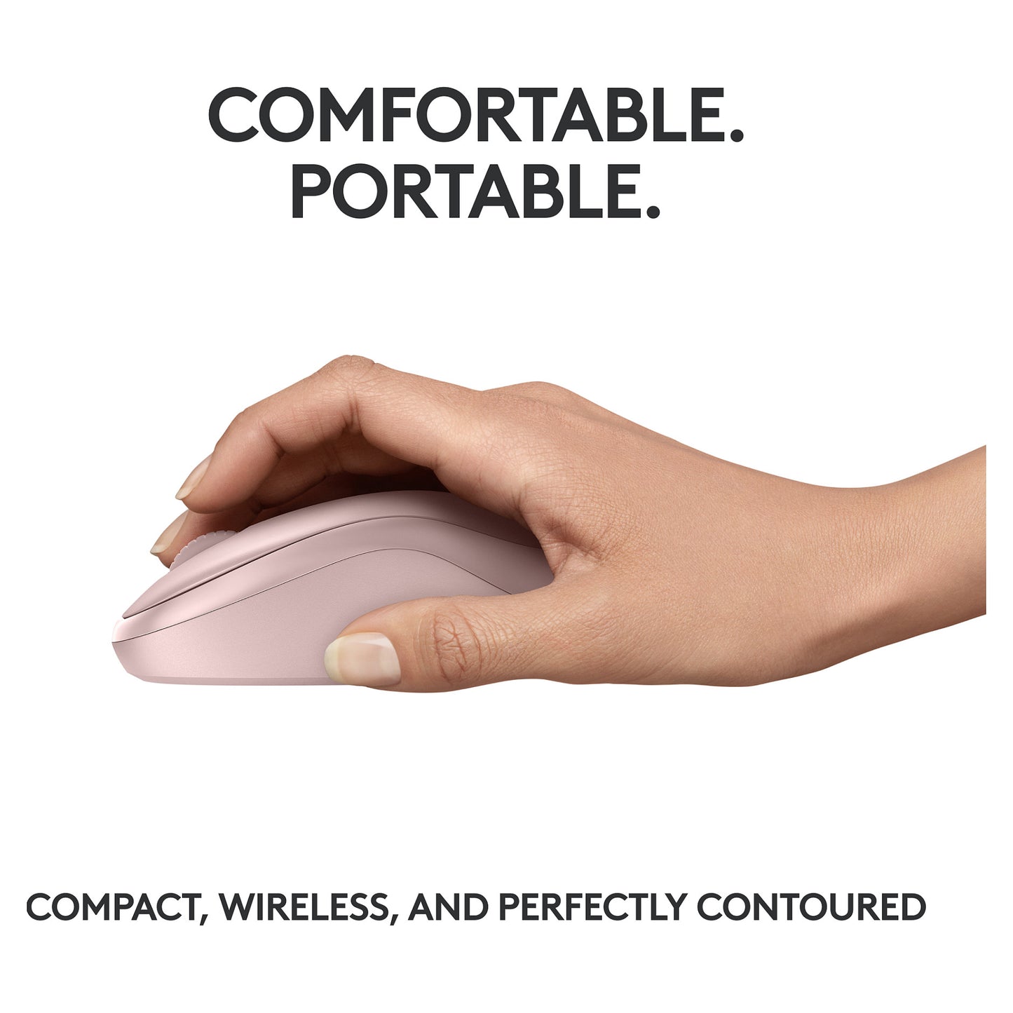 Logitech M240 Silent Mouse right and left-handed optical 3 buttons wireless Bluetooth rose
