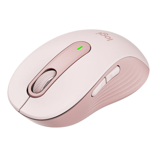 Logitech Signature M650 Mouse optical 5 buttons wireless Bluetooth 2.4 GHz Bolt USB receiver rose