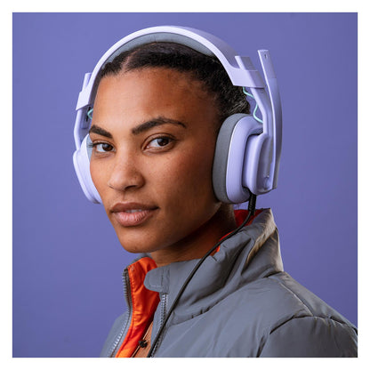 Logitech Astro Gaming A10 Gen 2 Headset full size wired 3.5 mm jack lilac
