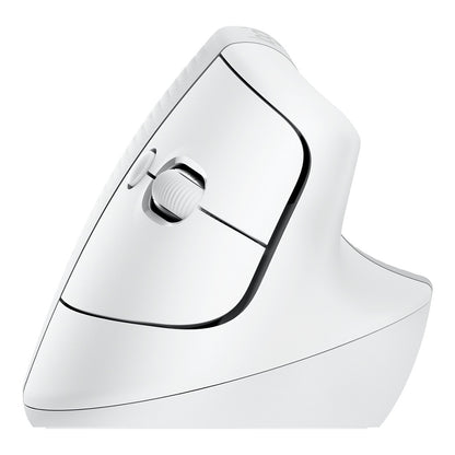 Logitech Lift for Business Vertical Mouse ergonomic 6 buttons wireless Bluetooth 2.4 GHz Bolt USB receiver off-white