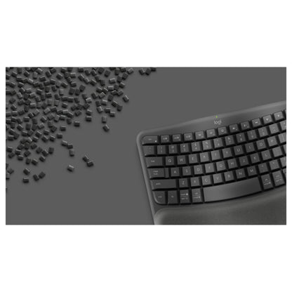Logitech Wave Keys Keyboard Wireless 2.4 GHz Bluetooth LE QWERTY US International Graphite (US)