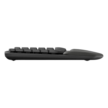 Logitech Wave Keys Wireless Ergonomic keyboard - Graphite - (DE) - 2.4GHZ/BT - N/A - CENTRAL-419 - UNIVERSAL