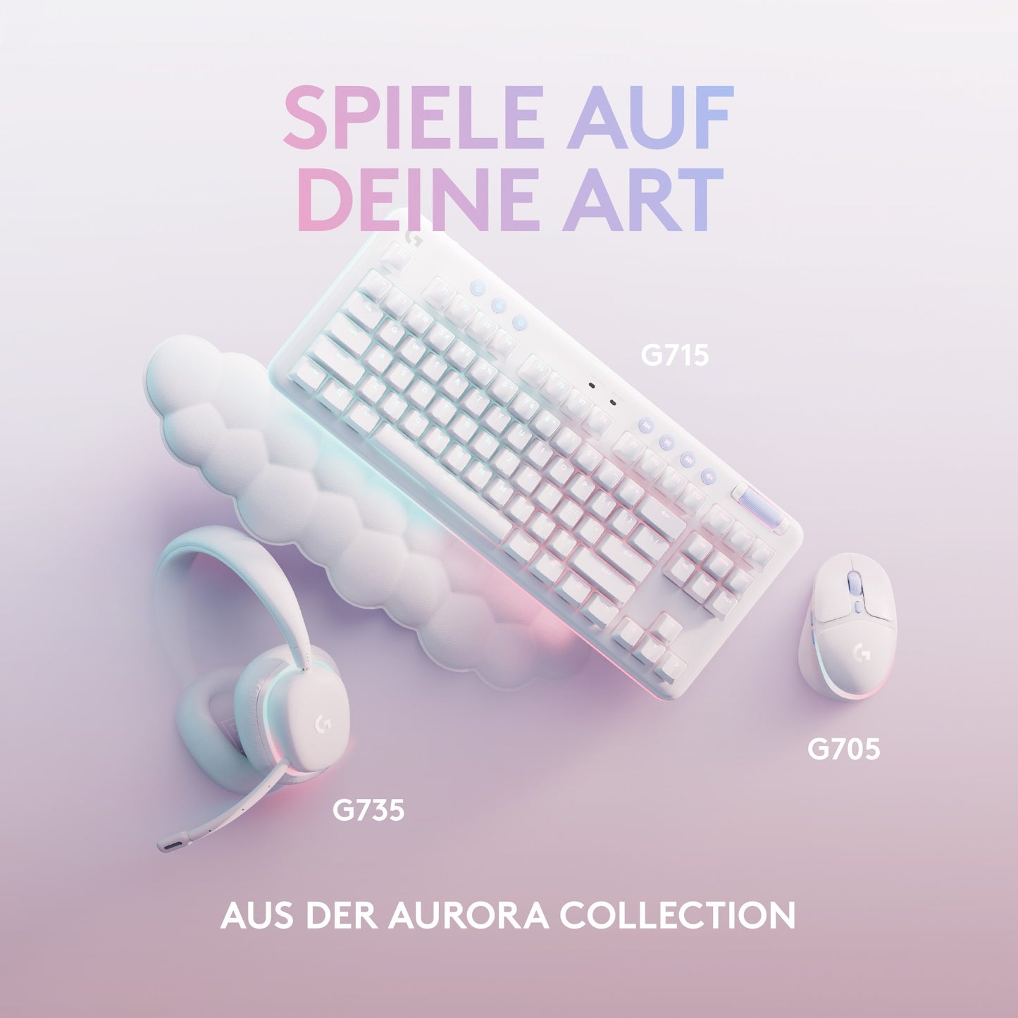 Logitech G705 Wireless Gaming Mouse - OFF WHITE - EER2