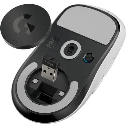 Logitech PRO X SUPERLIGHT Wireless Gaming Mouse Mouse optical 5 buttons wireless 2.4 GHz USB LIGHTSPEED receiver white