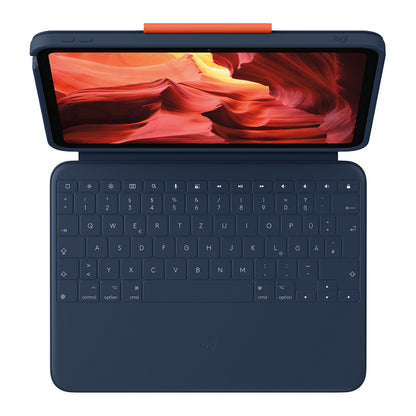 Logitech Rugged Combo 4 for iPad 10th gen - CLASSIC BLUE - (DE) - EMEA-914 - KB EDU BULK
