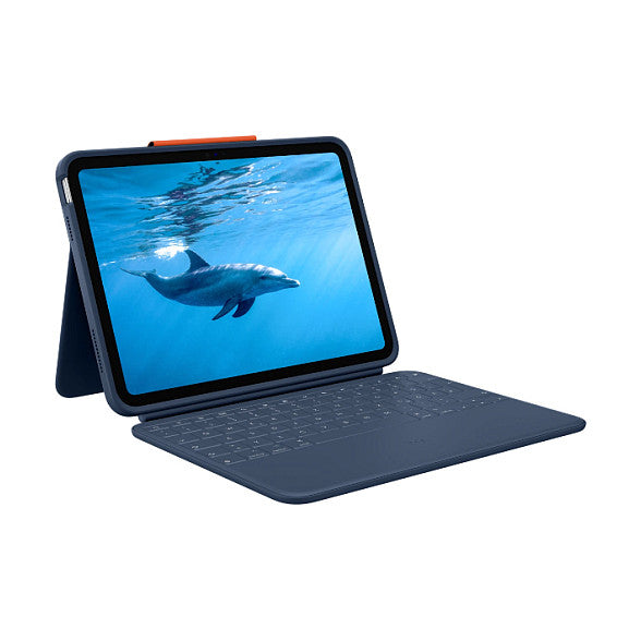 Logitech Rugged Combo 4 for iPad 10th gen - CLASSIC BLUE - (DE) - EMEA-914 - KB EDU BULK