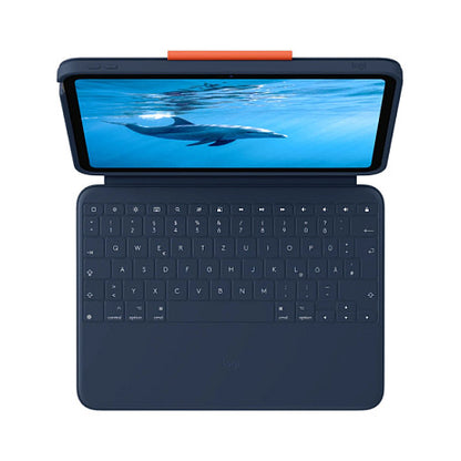Logitech Rugged Combo 4 for iPad 10th gen - CLASSIC BLUE - (DE) - EMEA-914 - KB EDU BULK