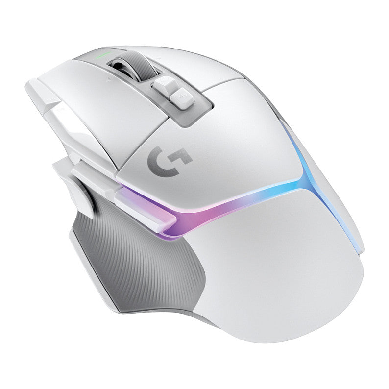 Logitech G G502 X PLUS Mouse optical wireless 2.4 GHz USB Logitech Lightspeed receiver white