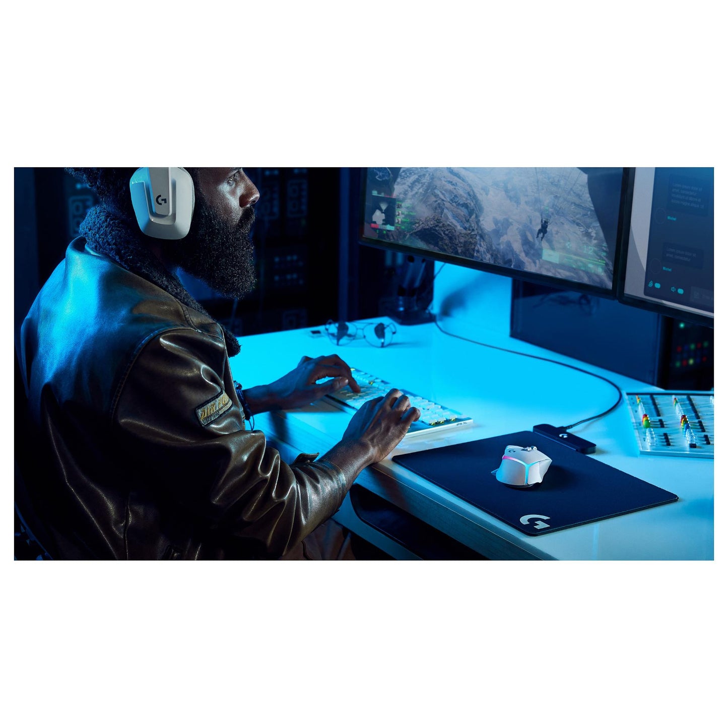 Logitech G G502 X PLUS Mouse optical wireless 2.4 GHz USB Logitech Lightspeed receiver white