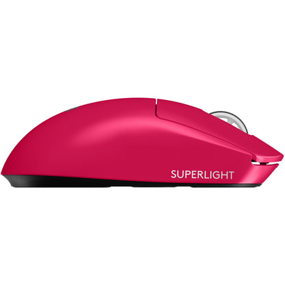 Logitech G PRO X SUPERLIGHT 2 Mouse gaming optical 5 buttons wireless 2.4 GHz USB LIGHTSPEED receiver pink