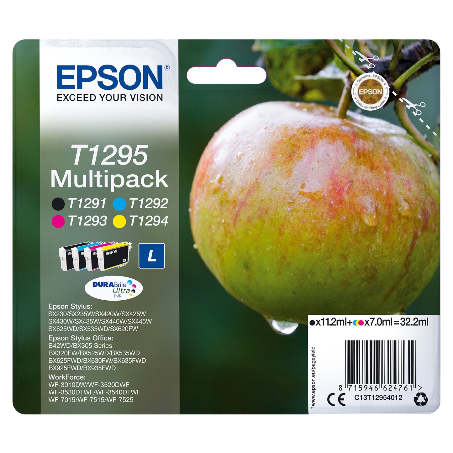Epson Tinte T1295 4er-Pack black + color T1295