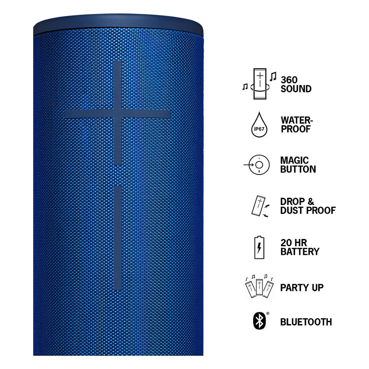 Logitech Ultimate Ears MEGABOOM 3 Wireless Bluetooth Speaker - LAGOON BLUE - EMEA
