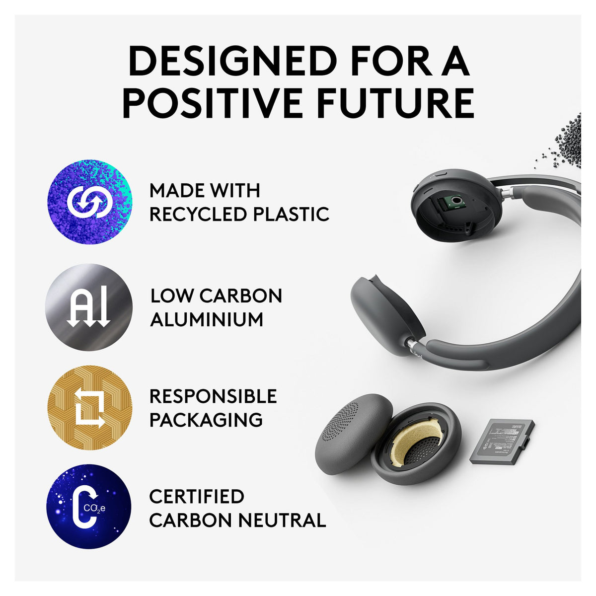 Logitech Headset - Zone Wireless 2 UC - Graphite UC - 2.4GHZ/BT - Emea-914 - A00174 A00172 NO STAND