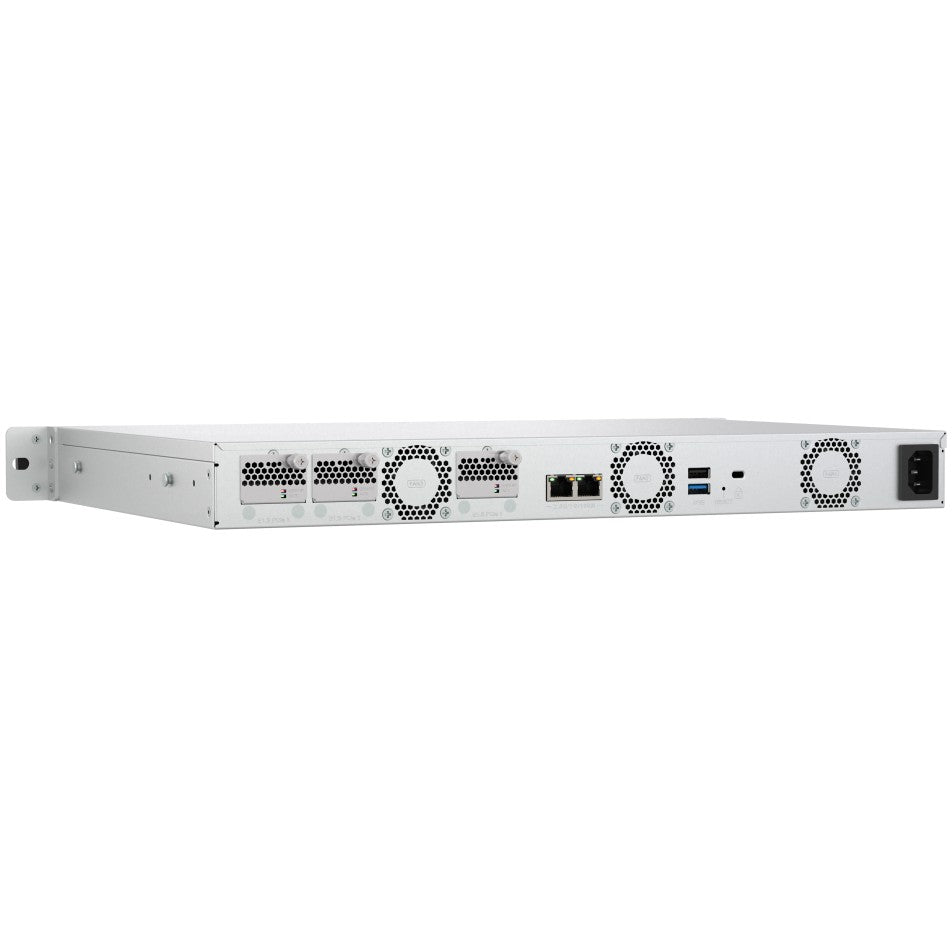 QNAP TS-765eU-8G 1U 4-bay Intel Atom x7405C 8.89cm 3.5Zoll SATA + 3 x E1.S/PCIe M.2 2280 short depth NAS 8GB RAM