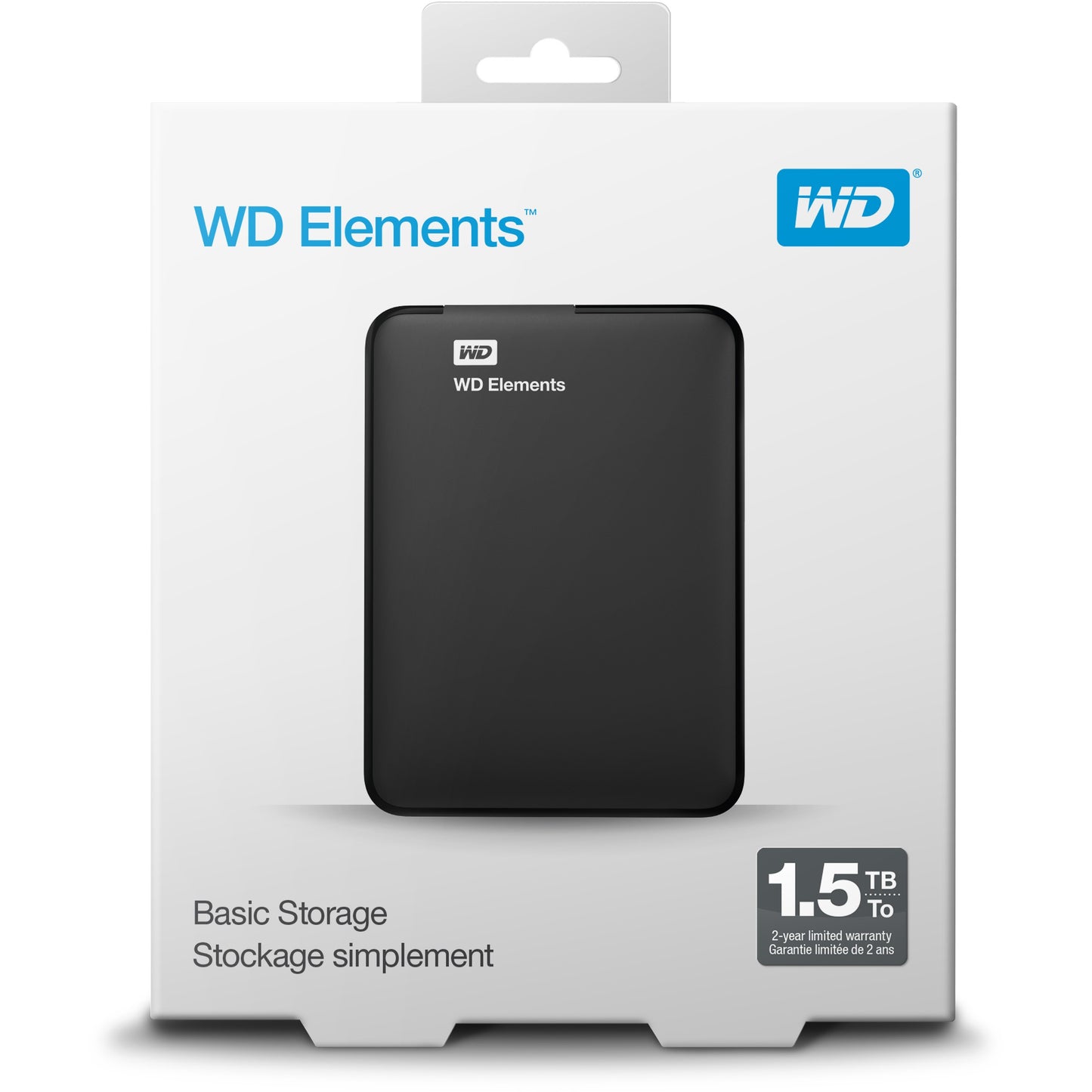 2,5" WD Elements 1,5TB HDD USB3.0 Portable 6,4cm 2,5Zoll RTL extern RoHS compliant Low cost black