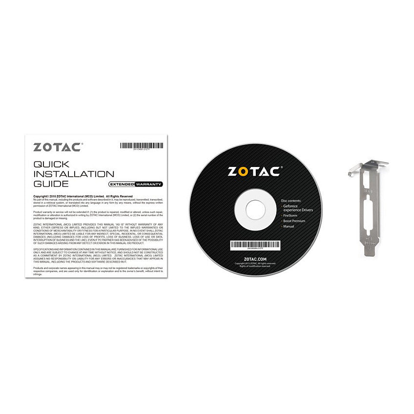 GT1030 2GB ZOTAC LP GDDR5 1Fan