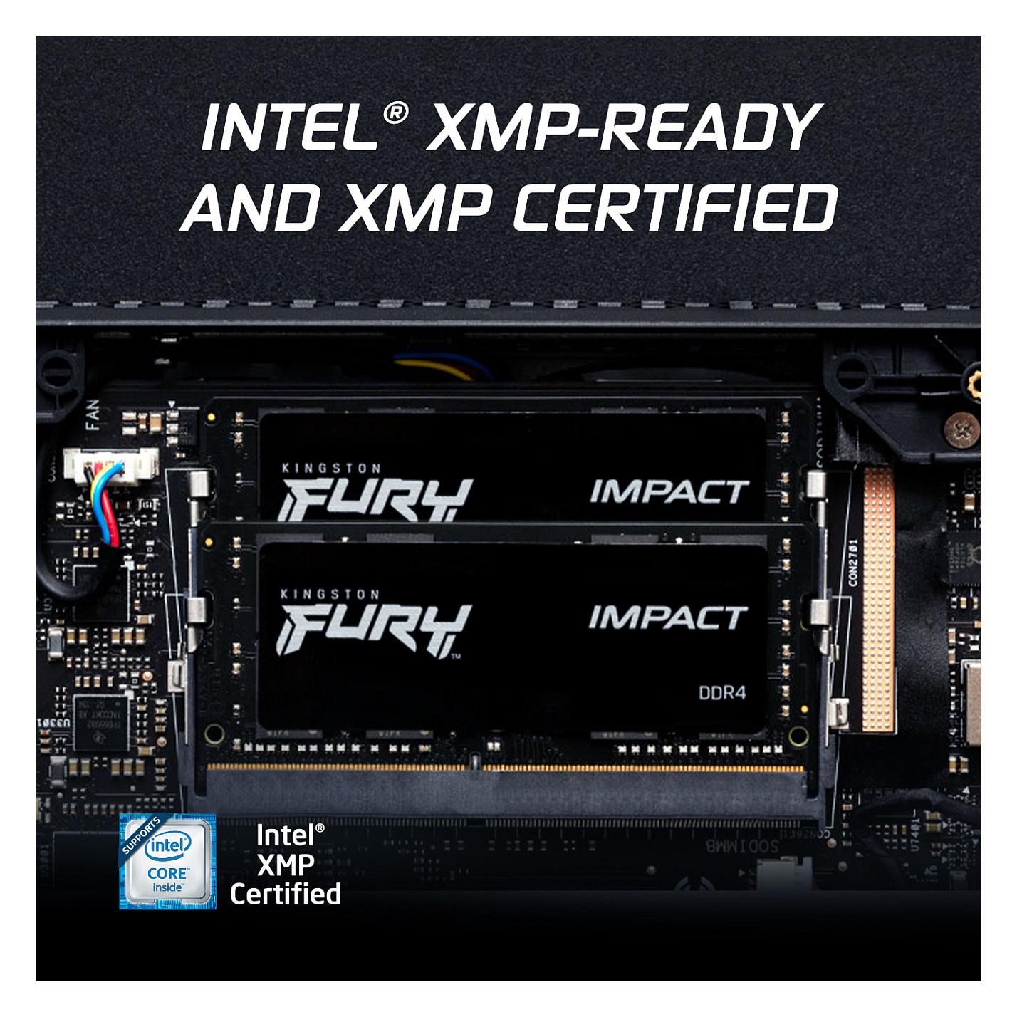 SO KINGSTON 16GB 3200MHz DDR4 CL20 SODIMM Kit of 2 FURY Impact