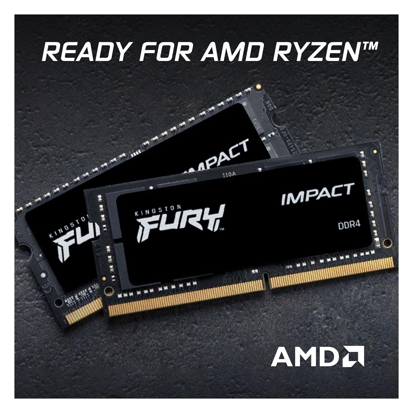 SO KINGSTON 16GB 3200MHz DDR4 CL20 SODIMM Kit of 2 FURY Impact